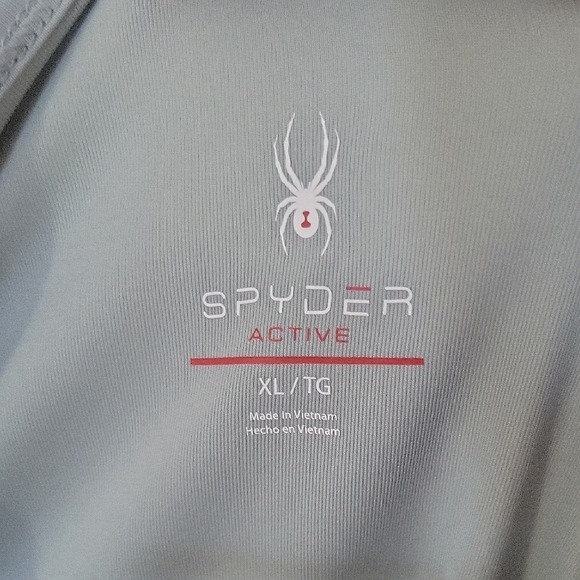 Spyder Active T-Shirt Athletic Top Short Sleeve Crew Neck Blue XL - Picture 2 of 6
